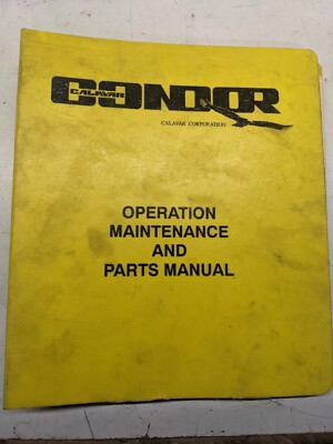 Condor Calavar Operation Parts Manual List 2532 Chick Platform 1989 Work Aerial