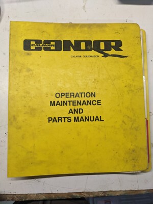 Condor Calavar Operation Maintenance Parts Manual List 38A Work Platform '93