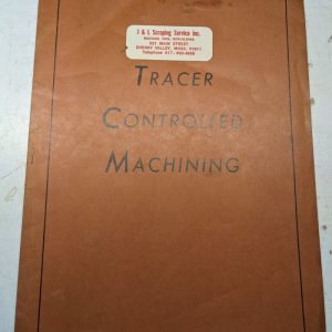Walker Hydraulic Duplicator Universal Tracer #1 Adjustment Sales Catalog
