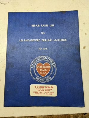 Leland Gifford Drilling Machine Repair Parts List Book Manual 1Lms 1216