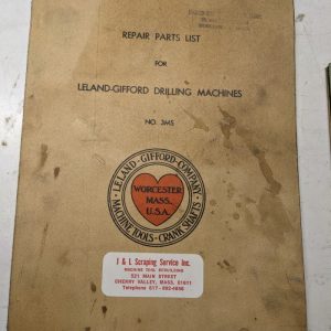 Leland Gifford Drilling Machine Repair Parts List Book Manual #3Ms Shop Catalog
