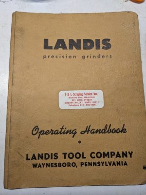 Landis Tool Precision Grinders Parts List Book Manual 12”X28” #2 Universal