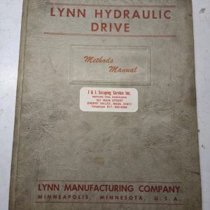 Lynn Hydraulic Drive Automation Methods Manual Ram Turret Lathes Machine