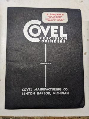 Covel Surface Grinders Operation Repair Manual Parts List Shop Book Model 10H