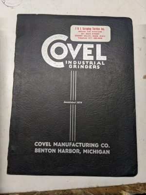 Covel Tool Cutter Grinders Operation Repair Manual Parts List Shop Book #12