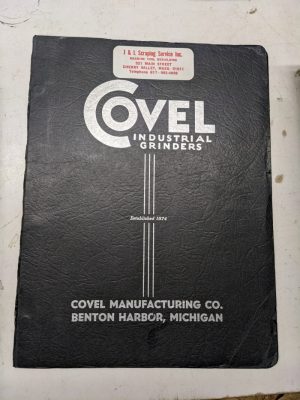 Covel Tool Cutter Grinders Maintenance Operation Manual Parts List Shop Book #6