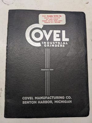 Covel Tool Cutter Grinders Maintenance Operation Manual Parts List Shop Book #12