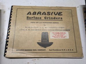 Abrasive Surface Grinders Parts Book List Instruction Manual 3B M3 N2 M2S M34