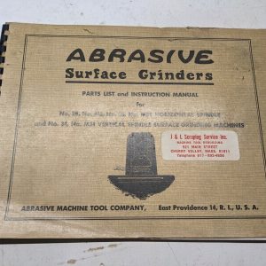 Abrasive Surface Grinders Parts Book List Instruction Manual 3B M3 N2 M2S M34