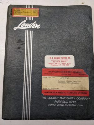Louden Machinery Parts List Book Monorail Overhead System 3 Ton Electric 1949