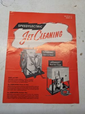 Speedylectric Jet Cleaning Sales Brochure Catalog Specifications 1953 Hydrajet