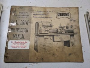 Leblond Dual Drive Instruction Manual Lathe 1951 Service Adjustments