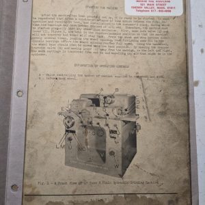 Landis Operator'S Handbook Manual 4” Type H Hydraulic Grinder Machine