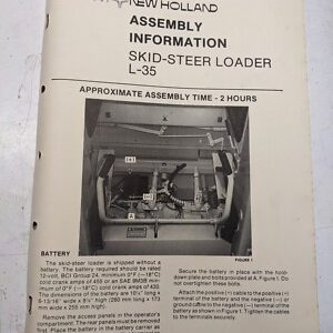 New Holland Assembly Information Dealer Prep Skid Steer Loader L-35 1982