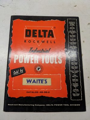 Delta Rockwell Industrial Power Tools Catalog Ab-58-2 1958 Brochure Sales