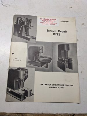 Denison Machine Service Repair Kits Listing Catalog Rk-1 Multipress 1955