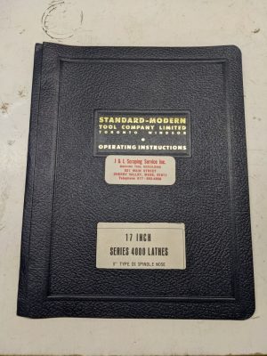 Standard-Modern Operating Instruction Manual Parts List Book 17” 4000 1968 D1 8”
