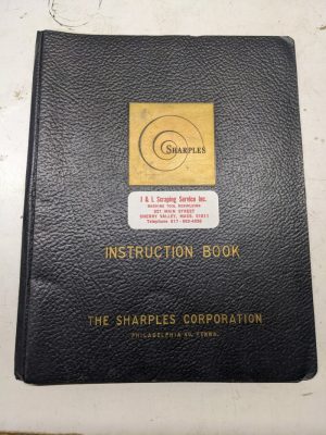 Sharples Operation Instruction Book Manual Part Price List Super Centrifuge 1950
