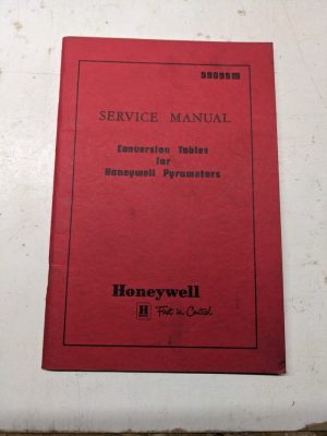 Honeywell Service Manual 59095M Conversion Tales Pyrometers Instruction Book