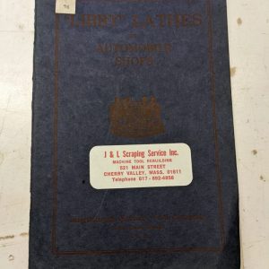 Libby Lathes In Automobile Shops Sales Brochure Features & Applications