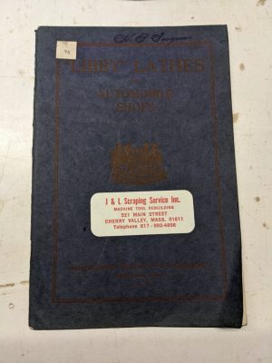 Libby Lathes In Automobile Shops Sales Brochure Features & Applications