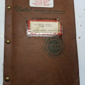 King Boring/Turning Machine Gray Co Electric Control Operation Parts Manual List