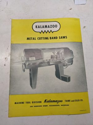 Kalamazoo Band Saws Sales Brochure Catalog Specifications 8C 816 824 1220 610