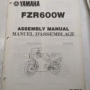 Yamaha Dealer Prep Assembly Manual Motorcycle Fzr600W 3Hg-28107-70 1989