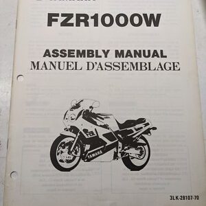 Yamaha Dealer Prep Assembly Manual Motorcycle Fzr1000W 3Lk-28107-70 1989