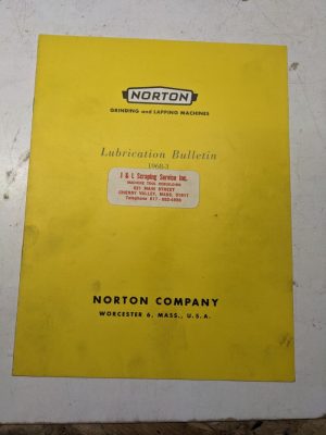 Norton Lubrication Bulletic 1968-3 Grinding Lapping Machines Recommended Oil