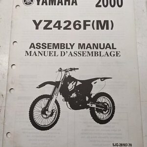 Yamaha Dealer Prep Assembly Manual Motorcycle Yz426F(M) 5Jg-28107-70 2000
