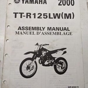 Yamaha Dealer Prep Assembly Manual Motorcycle Tt-R125Lw(M) 5Hp-28107-71 2000