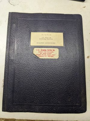 Norton Grinding Machine Operator Maintenance Manual 10” Type Cd Part List 1942