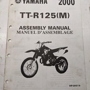 Yamaha Dealer Prep Assembly Manual Motorcycle Tt-R125(M) 5Hp-28107-70 2000