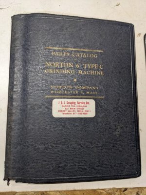 Norton Grinding Machine Repair Parts List Shop Catalog Manual 6” Type C 2397-1P