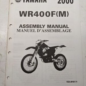Yamaha Dealer Prep Assembly Manual Motorcycle Wr400F(M) 5Gs-28107-70 2000