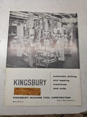Kingsbury Drill Tapping Machine Sales Brochure Specifications Features Catalog H