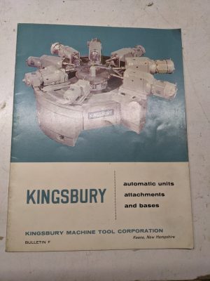 Kingsbury Attachments Machine Sales Brochure Specifications Features Catalog F