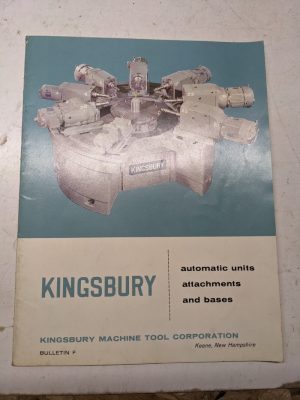 Kingsbury Bases Machine Sales Brochure Specifications Features Catalog F