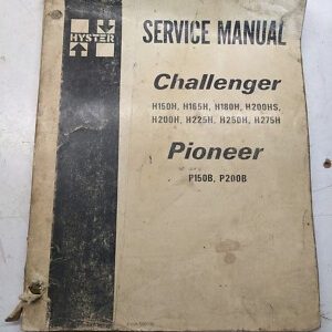 Hyster Service Manual Challenger H150H 165 180 200 Hs 225 250 H 275 P150B P B 77