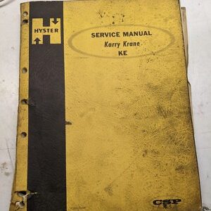 Hyster Karry Krane Service Reference Manual Model Ke Repair 1918A Csp 1970