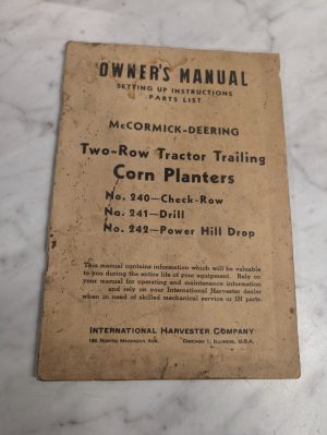 Mccormick Operator'S Owners Manual International Ih Corn Planters #240 241 242