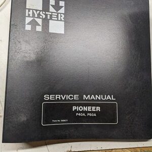 Hyster Service Manual Pioneer P40A P50A Lift Truck Fork 1973 Repair Shop Book