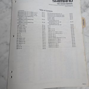 Repair/Service Parts List Book Catalog Manual Fishing Reels 1990 Shimano