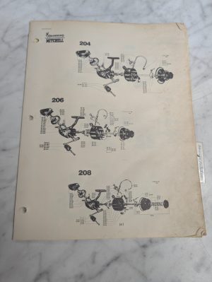 Repair/Service Parts List Catalog Manual Fishing Reels Browning Mitchell