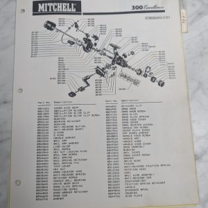 Repair/Service Parts List Catalog Manual Lot Fishing Reels Mitchell