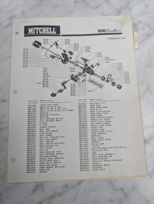 Repair/Service Parts List Catalog Manual Lot Fishing Reels Mitchell