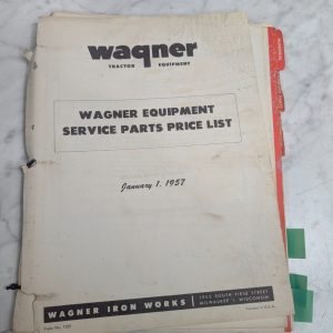 Wagner Tractor Attachments Loaders Product Price List 1957