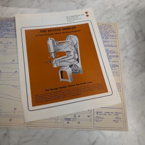 The Savage Nibbler Sales Brochure & Parts List Diagram Print #3 Roller Die Type