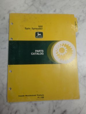 John Deere Jd Parts List Book Manual Catalog 602 Spin Spreader Pc-1288